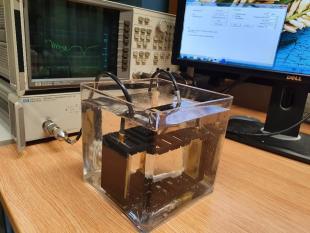 Testbed for Underwater Antenna-Sensors